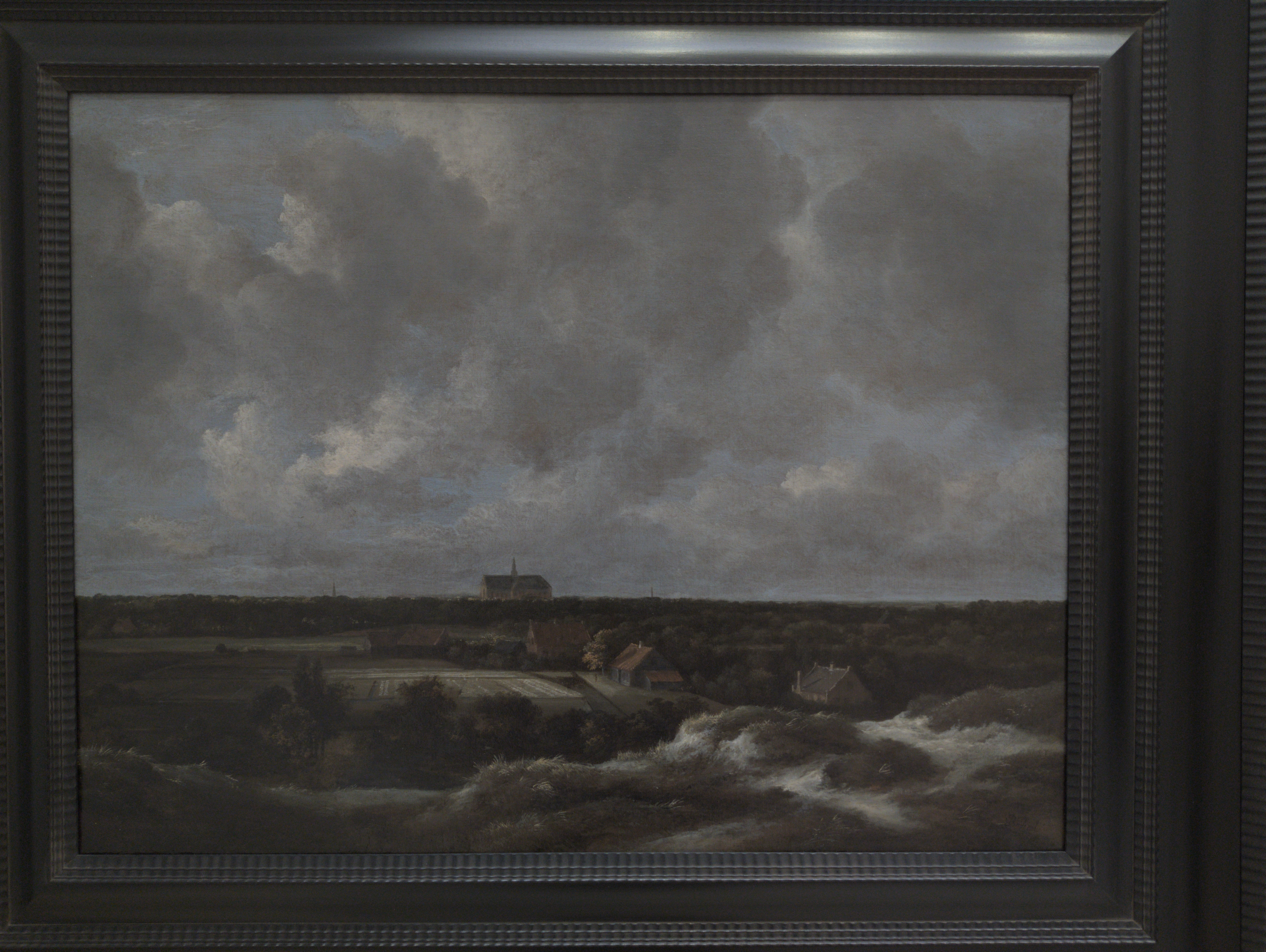 Jacob van Ruisdael painting View of Haarlem and Bleaching Fields as hung at the Timken Museum